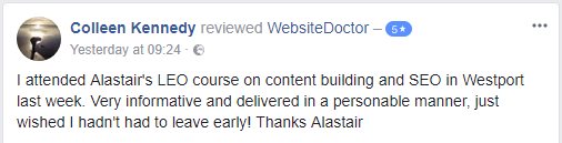 Facebook Testimonial - Colleen Kennedy